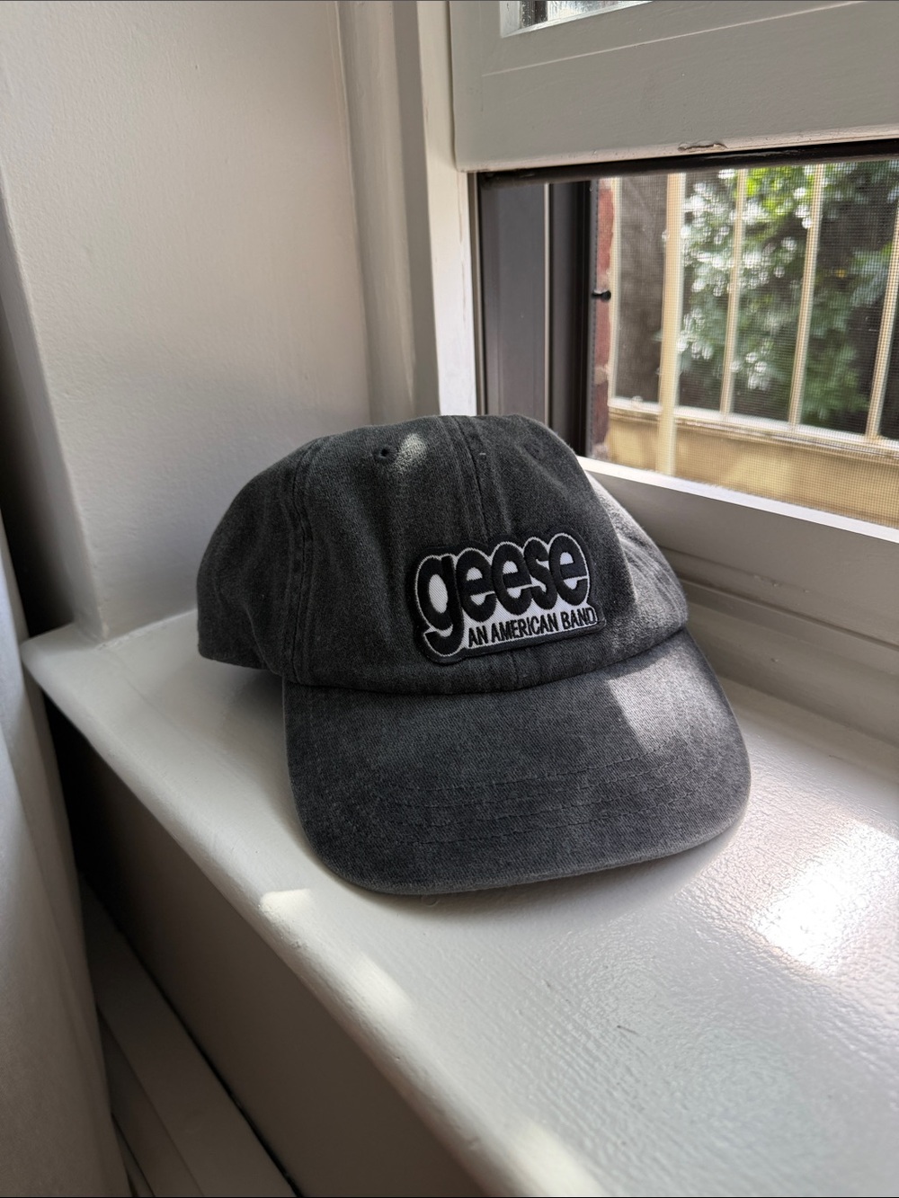Handmade Geese Washed Black Dad Hat